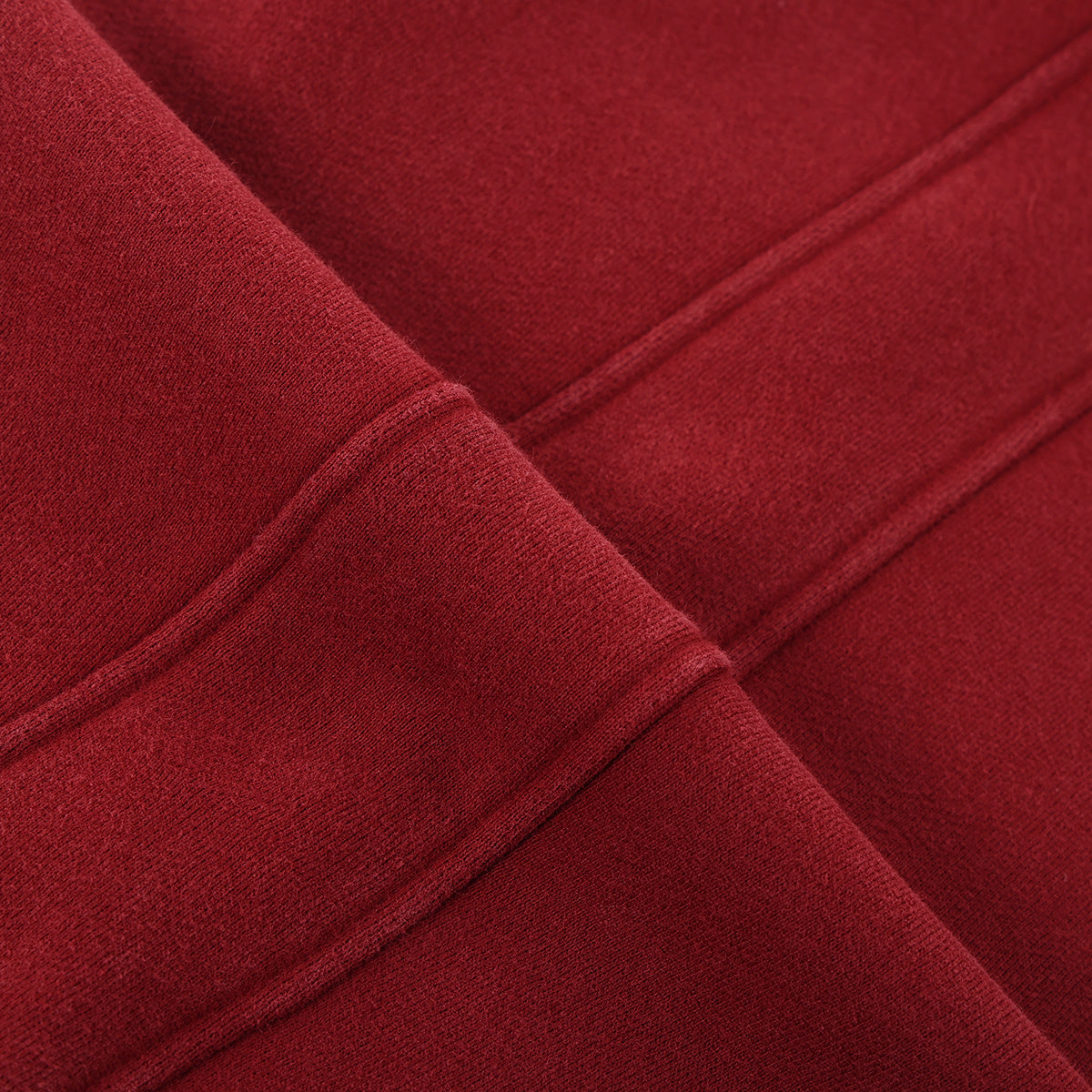 ECLIPSE Wide-leg Fleece Trousers Dark Red