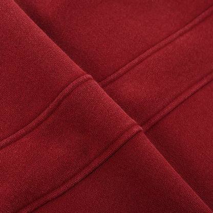 ECLIPSE Wide-leg Fleece Trousers Dark Red