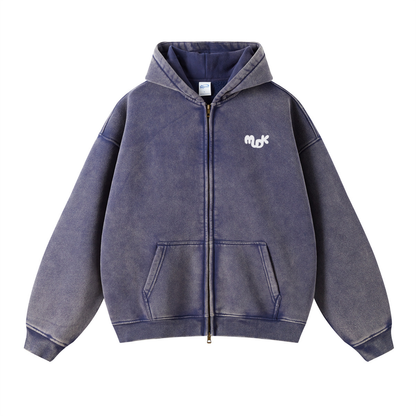 ECLIPSE Distressed Hooded Sweatshirt Dark Blue MUDIK - Stand out. Stay true.