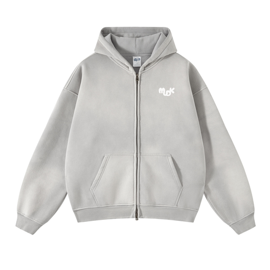 ECLIPSE Distressed Hooded Sweatshirt Gray MUDIK - Stand out. Stay true.