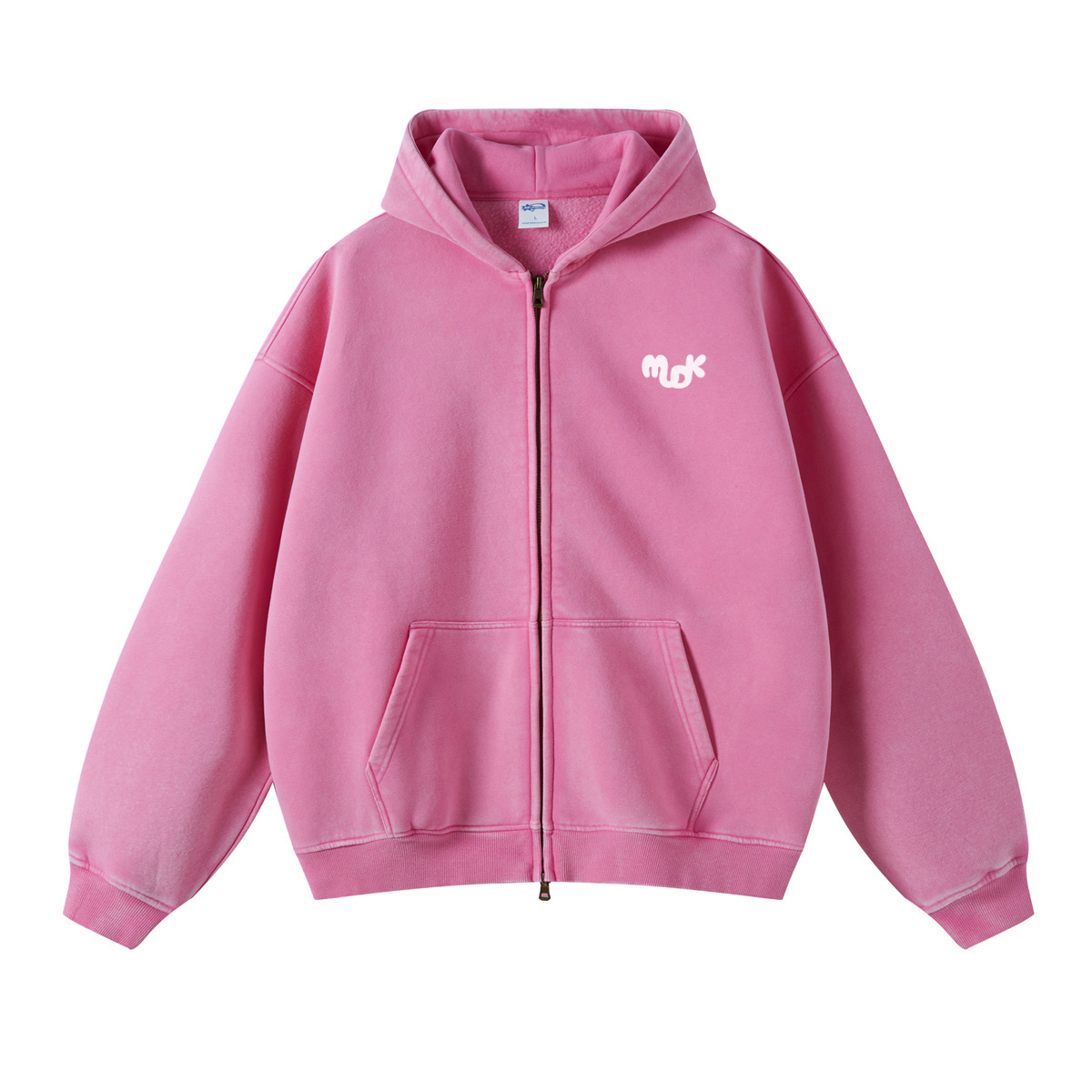 ECLIPSE Distressed Hooded Sweatshirt Pink MUDIK - Stand out. Stay true.