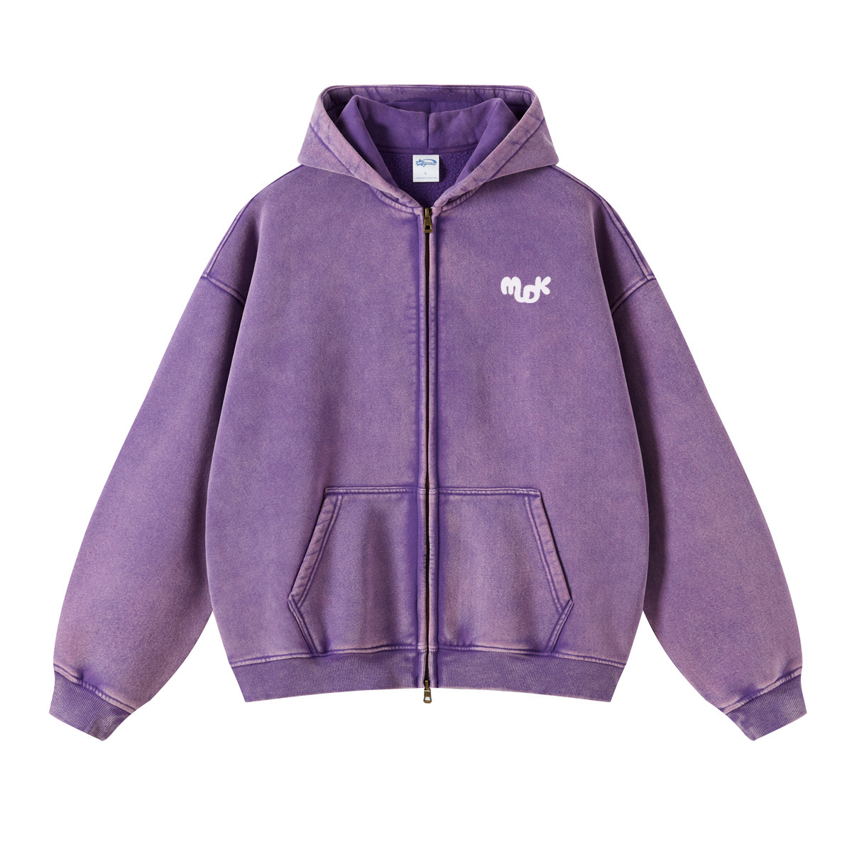 ECLIPSE Distressed Hooded Sweatshirt Purple MUDIK - Stand out. Stay true.