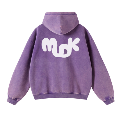 ECLIPSE Distressed Hooded Sweatshirt Purple MUDIK - Stand out. Stay true.