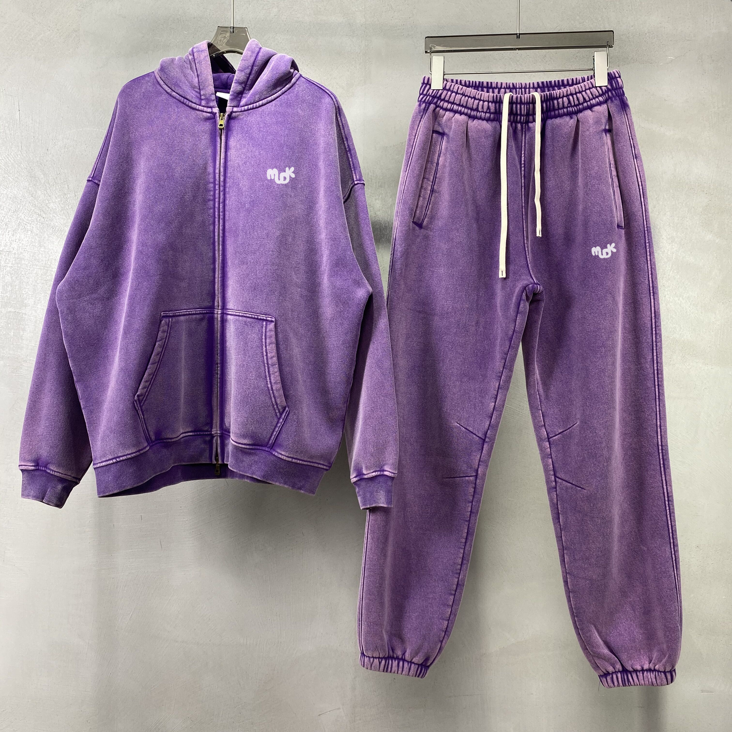 ECLIPSE Distressed Tracksuit Set Purple MUDIK - Stand out. Stay true.
