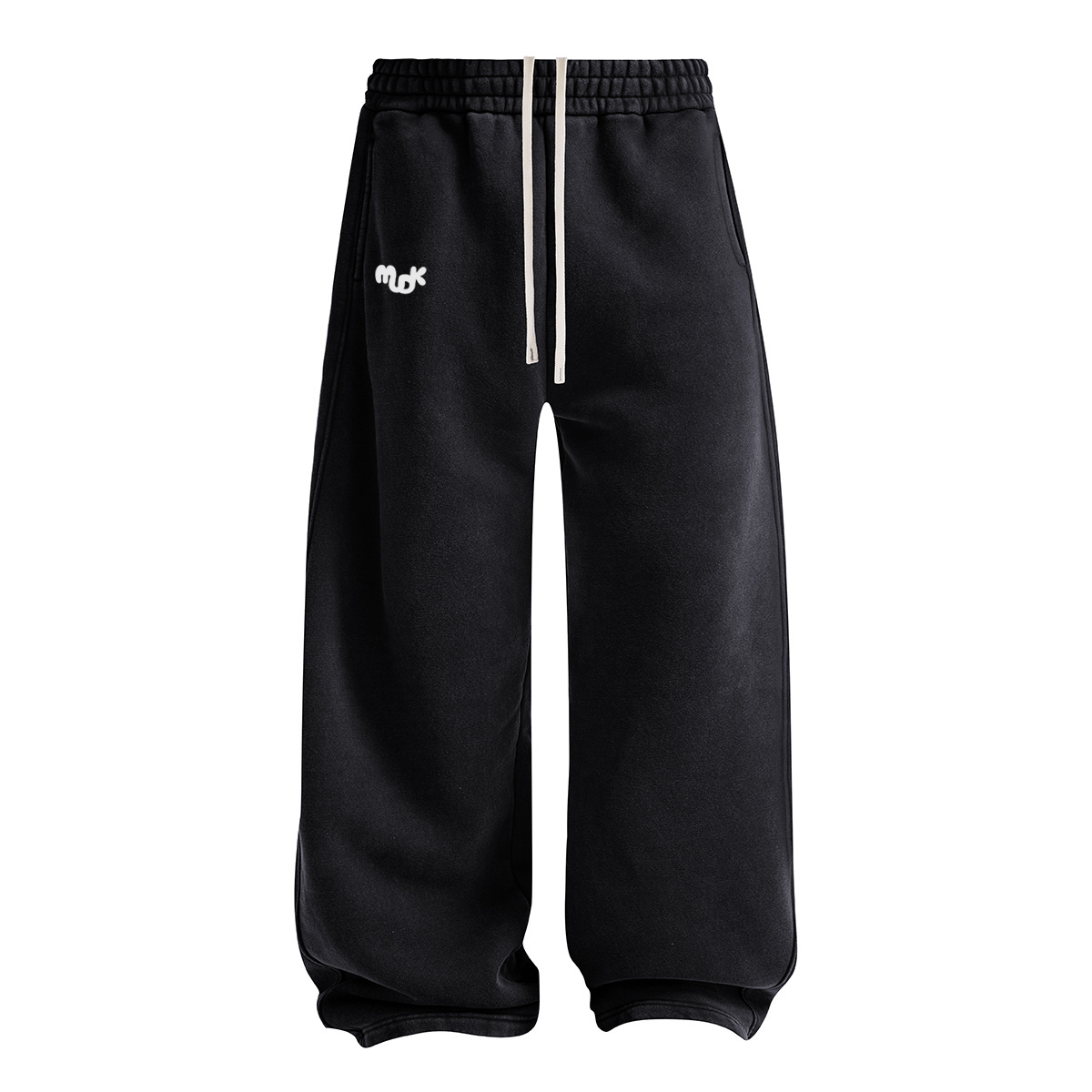 ECLIPSE Wide-leg Fleece Trousers Black MUDIK - Stand out. Stay true.