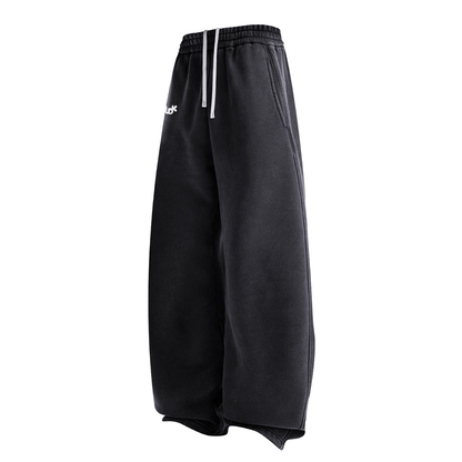 ECLIPSE Wide-leg Fleece Trousers Black MUDIK - Stand out. Stay true.