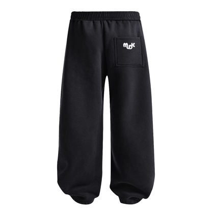 ECLIPSE Wide-leg Fleece Trousers Black MUDIK - Stand out. Stay true.