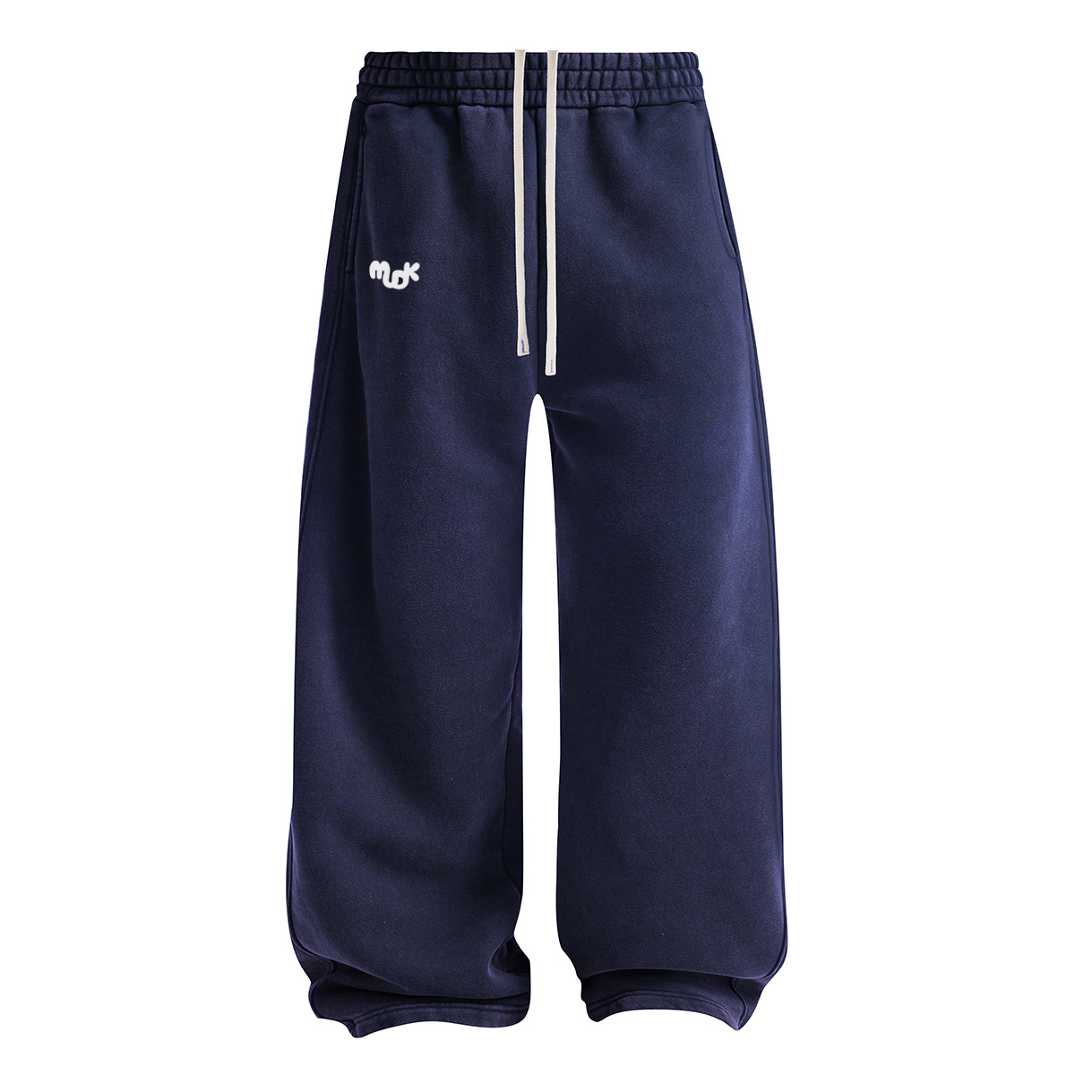 ECLIPSE Wide-leg Fleece Trousers Dark Blue MUDIK - Stand out. Stay true.