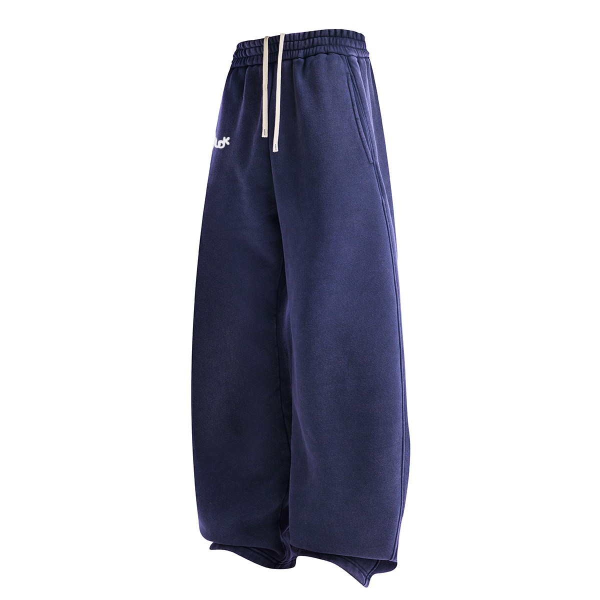 ECLIPSE Wide-leg Fleece Trousers Dark Blue MUDIK - Stand out. Stay true.