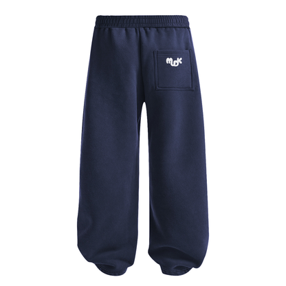 ECLIPSE Wide-leg Fleece Trousers Dark Blue MUDIK - Stand out. Stay true.