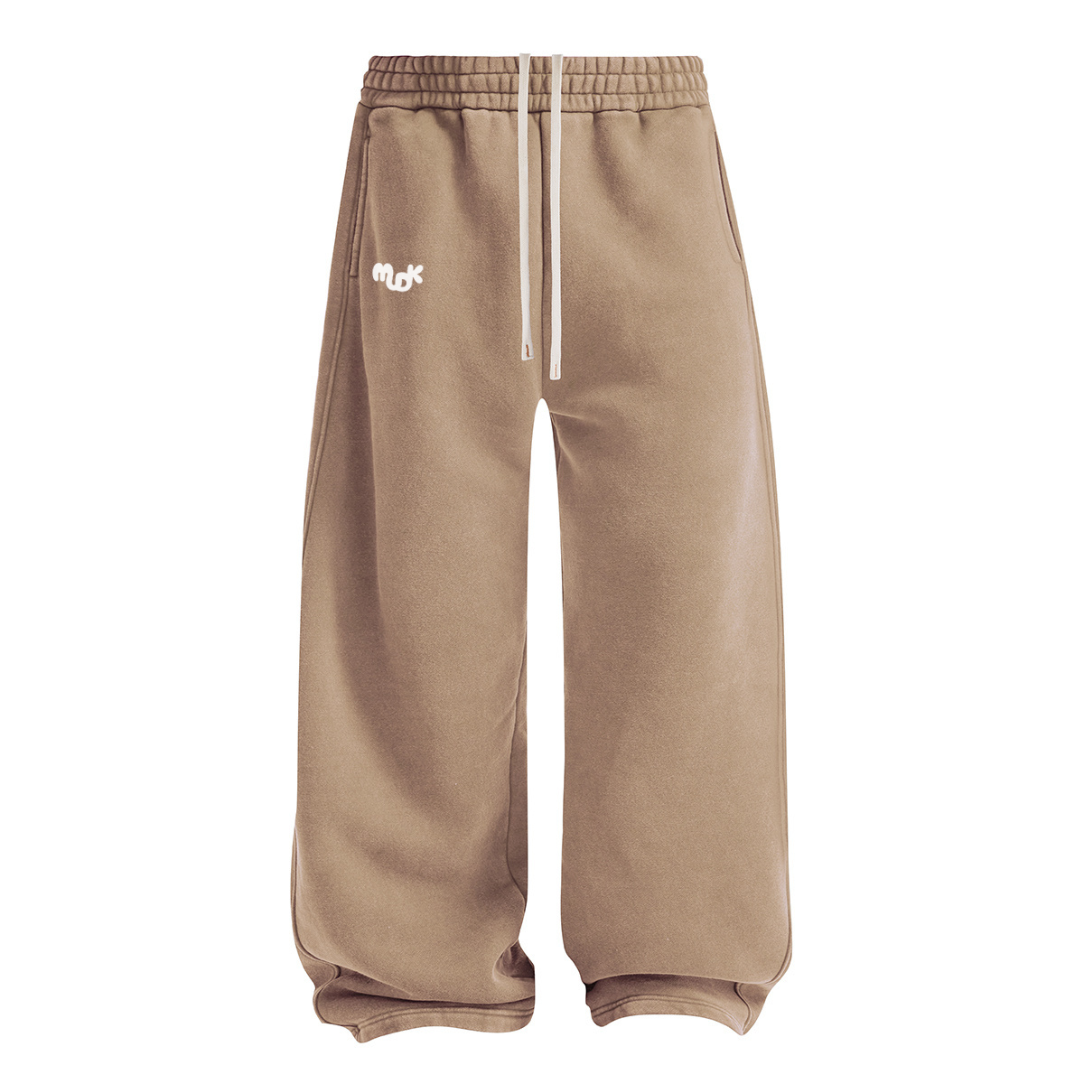 ECLIPSE Wide-leg Fleece Trousers Khaki MUDIK - Stand out. Stay true.