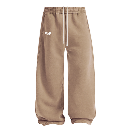 ECLIPSE Wide-leg Fleece Trousers Khaki MUDIK - Stand out. Stay true.