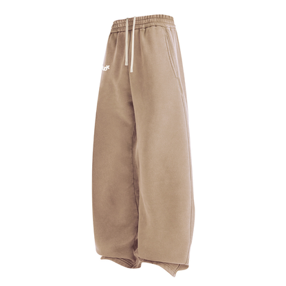 ECLIPSE Wide-leg Fleece Trousers Khaki MUDIK - Stand out. Stay true.