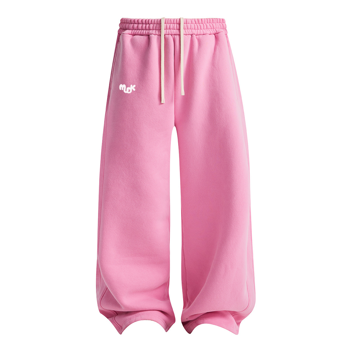 ECLIPSE Wide-leg Fleece Trousers Pink MUDIK - Stand out. Stay true.