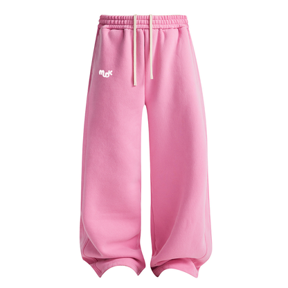 ECLIPSE Wide-leg Fleece Trousers Pink MUDIK - Stand out. Stay true.