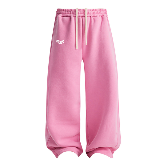 ECLIPSE Wide-leg Fleece Trousers Pink MUDIK - Stand out. Stay true.