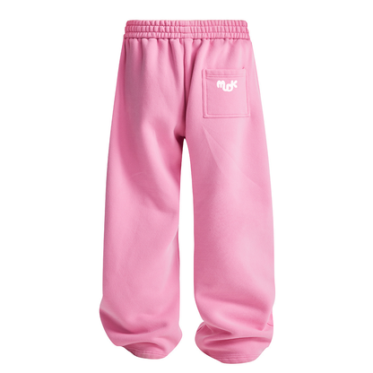 ECLIPSE Wide-leg Fleece Trousers Pink MUDIK - Stand out. Stay true.