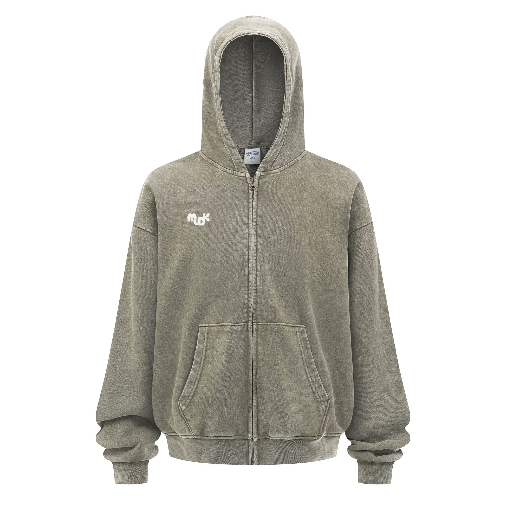HALO Zipped Hoodie Gray Green MUDIK - Stand out. Stay true.