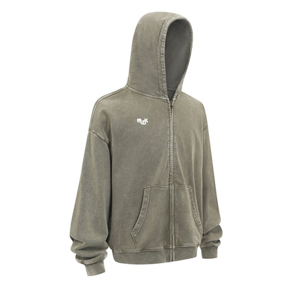 HALO Zipped Hoodie Gray Green MUDIK - Stand out. Stay true.