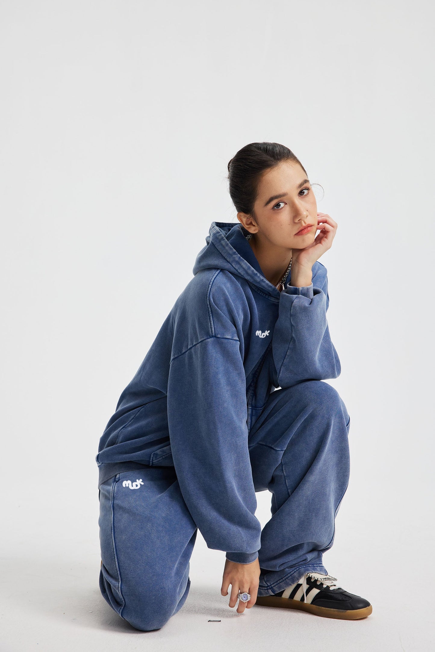 HALO Zipped Hoodie Blue MUDIK - Stand out. Stay true.