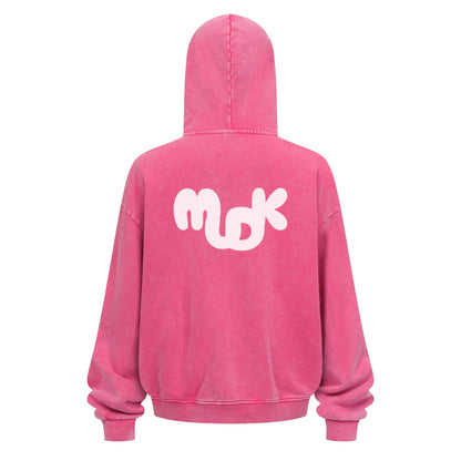 HALO Zipped Hoodie Coral Red MUDIK - Stand out. Stay true.