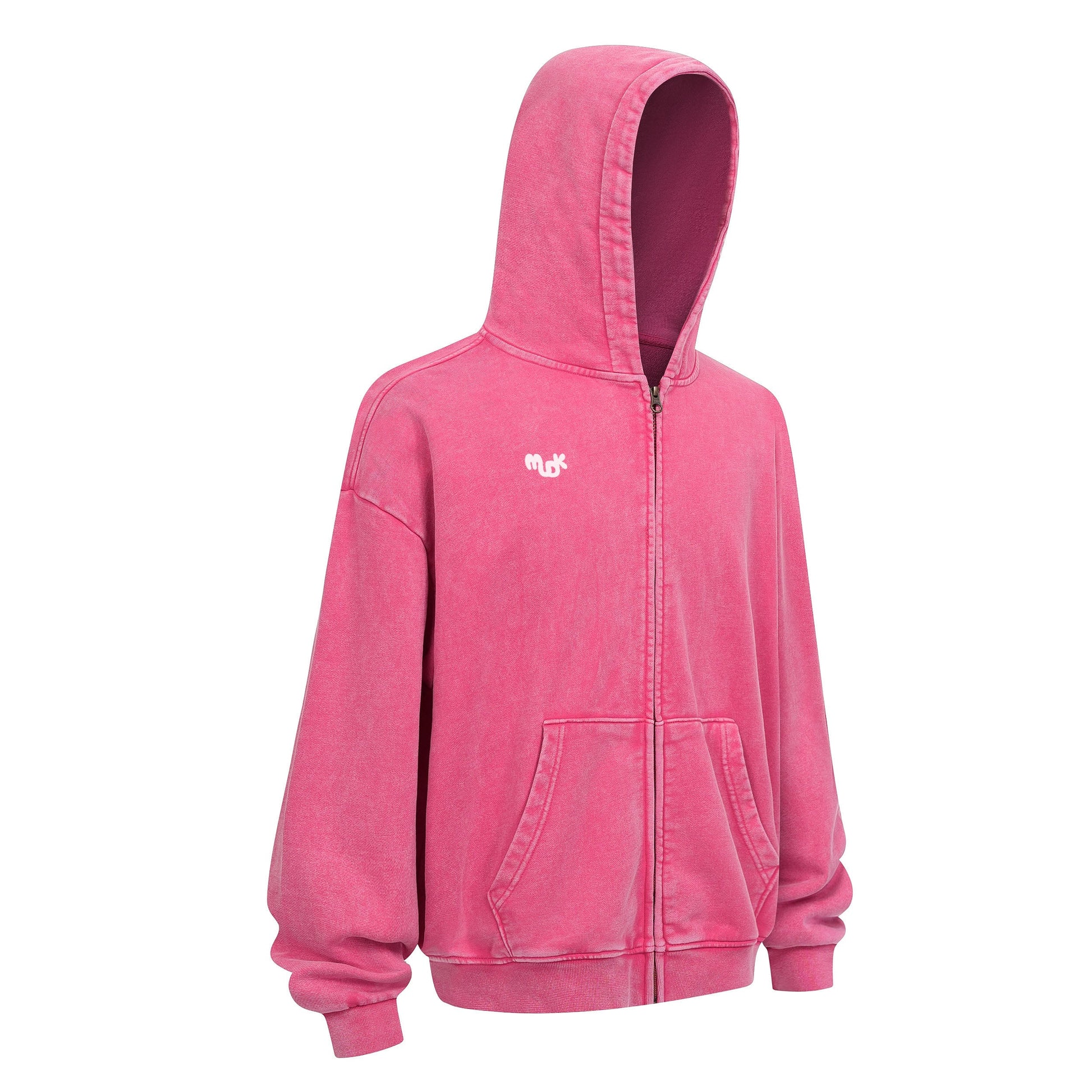HALO Zipped Hoodie Coral Red MUDIK - Stand out. Stay true.