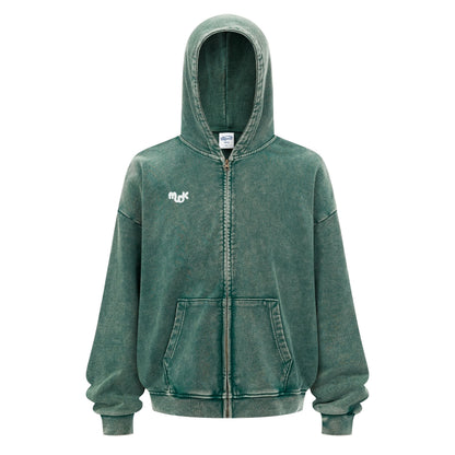 HALO Zipped Hoodie Green MUDIK - Stand out. Stay true.