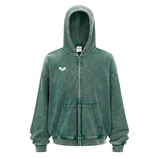 HALO Zipped Hoodie Green MUDIK - Stand out. Stay true.