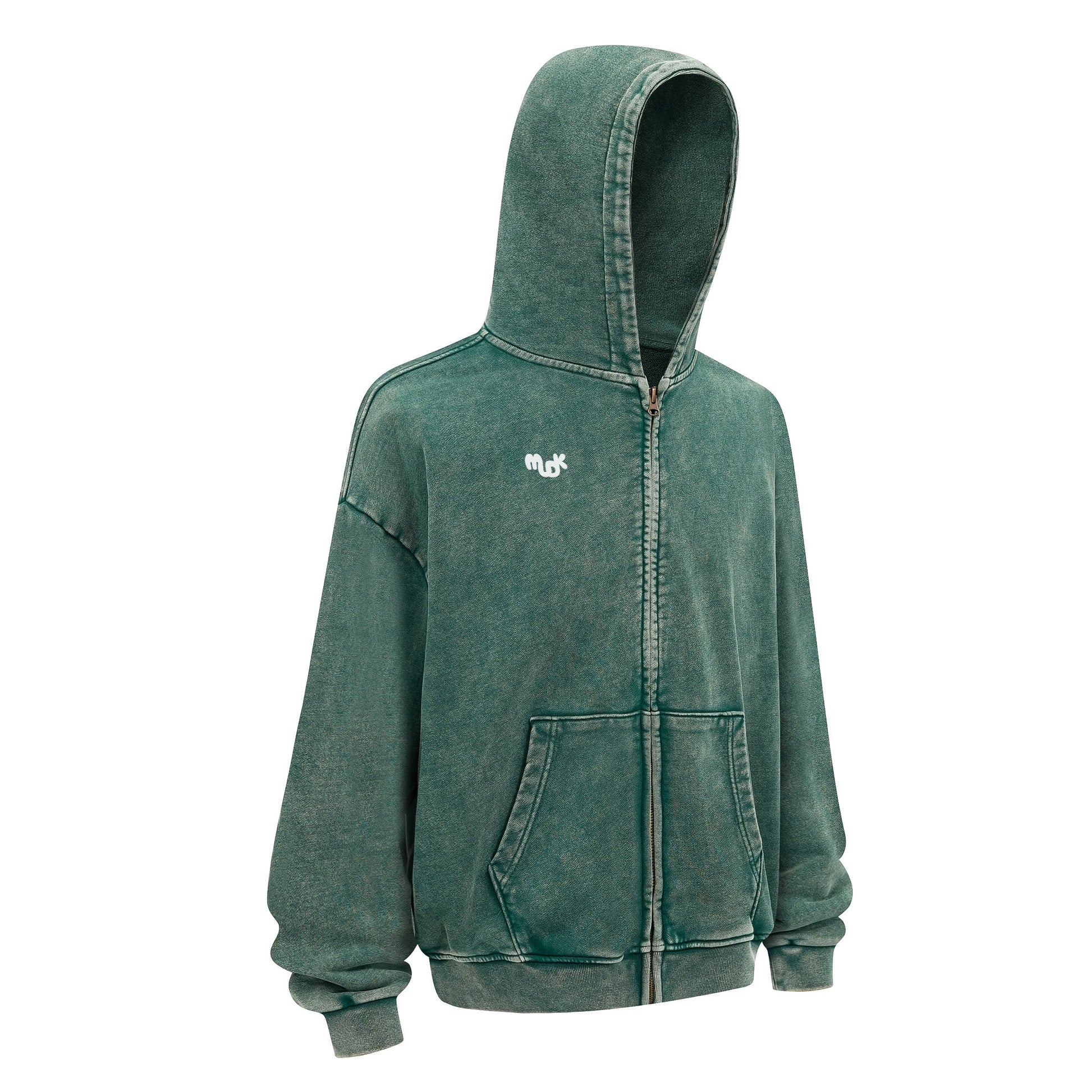 HALO Zipped Hoodie Green MUDIK - Stand out. Stay true.