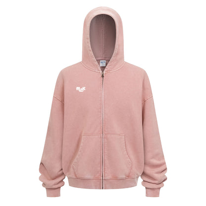 HALO Zipped Hoodie Pink MUDIK - Stand out. Stay true.