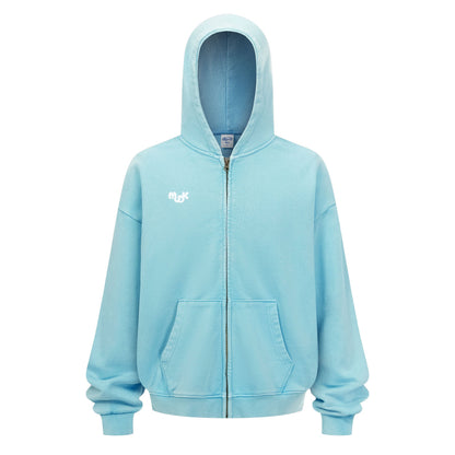 HALO Zipped Hoodie  Sky Green MUDIK - Stand out. Stay true.