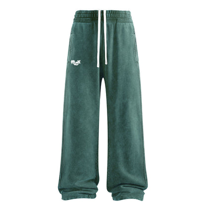 HALO Wide Leg Joggers Green MUDIK - Stand out. Stay true.