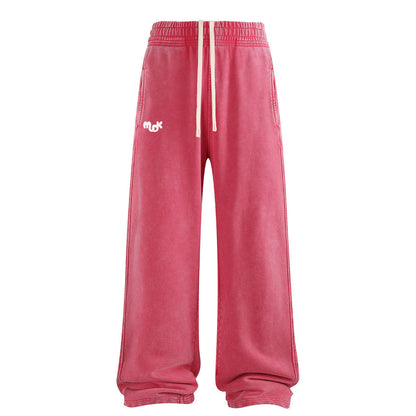 HALO Wide Leg Joggers Coral Red MUDIK - Stand out. Stay true.
