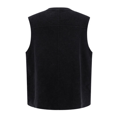 ONYX Loose Edge Vest Shirt - Black Ruins MUDIK - Stand out. Stay true.