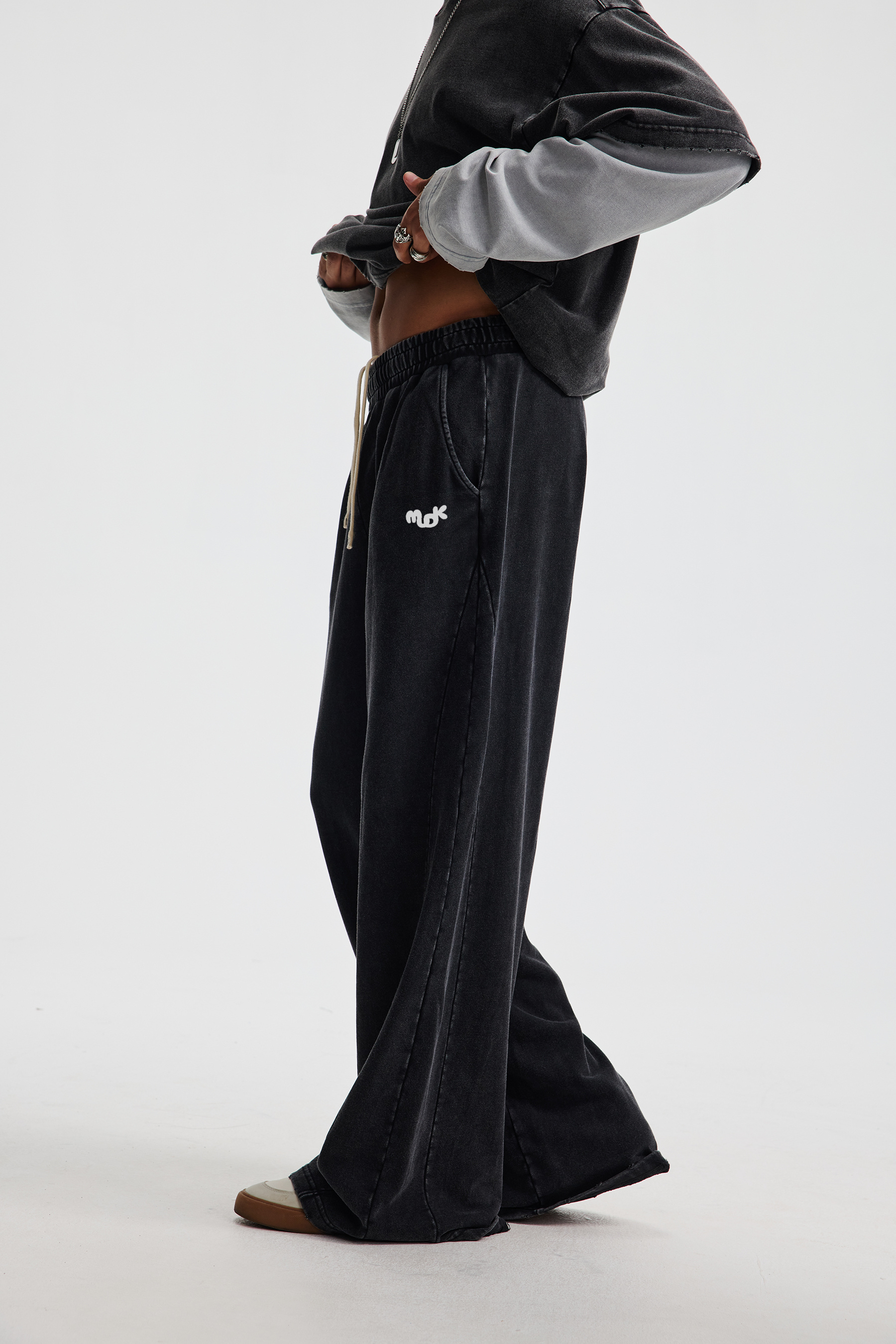 ORBIT Baggy Oversized Trousers Black MUDIK - Stand out. Stay true.